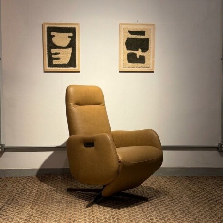 Sillón Reclinable Cuero Aura Amendoa U