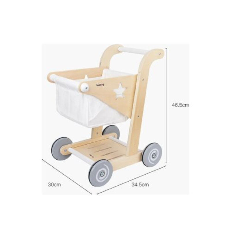 Carrito de super en madera y tela Carrito De Super En Madera Y Tela