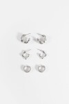 Set de 3 aros texture plateado
