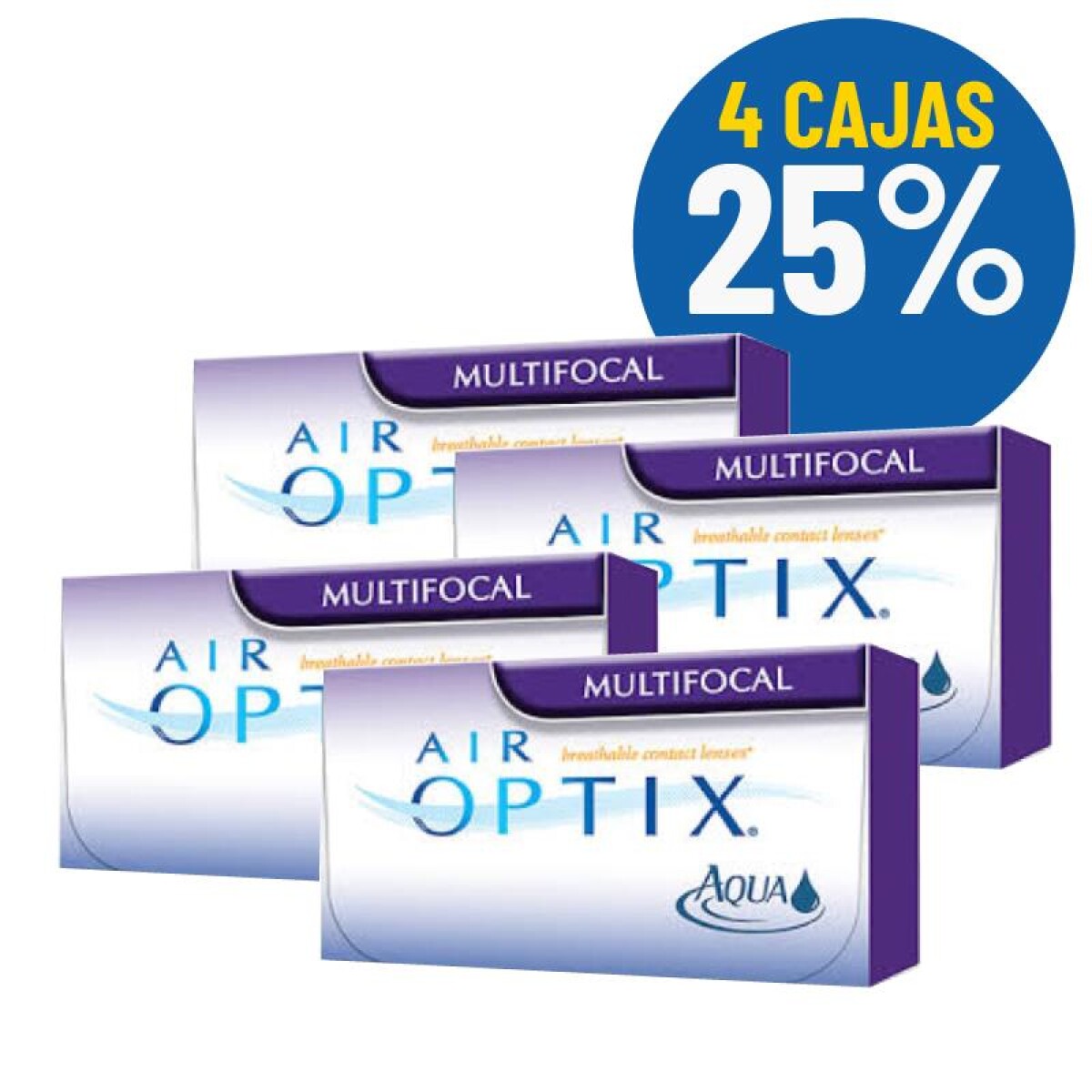 Set Air Optix Multifocal X4 Cajas - Blanco 