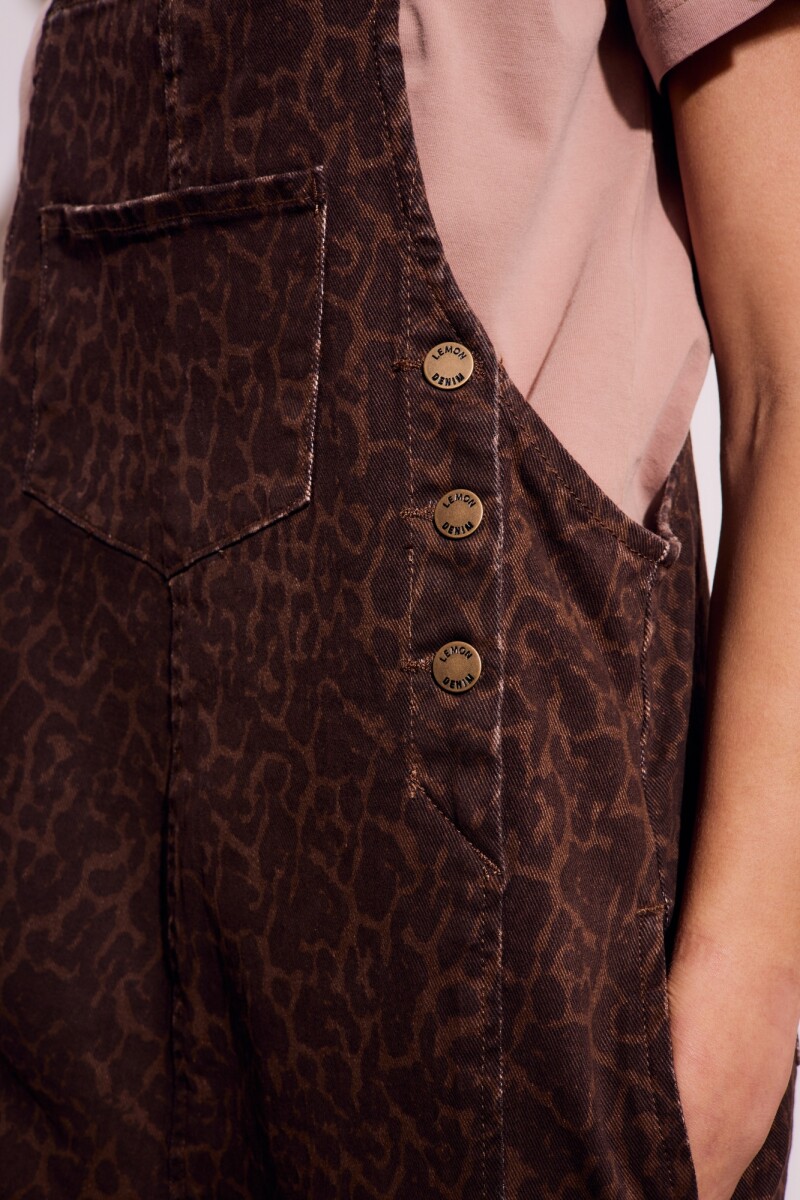 Enterito Animal Print Marron