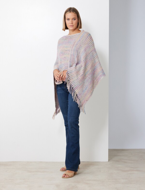 Poncho Brillo LAVANDA/MULTI