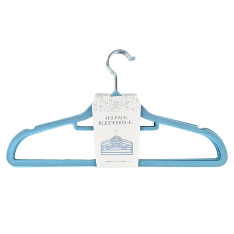 Set de 5 perchas de plástico forradas en terciopelo Set de 5 perchas de plástico forradas en terciopelo