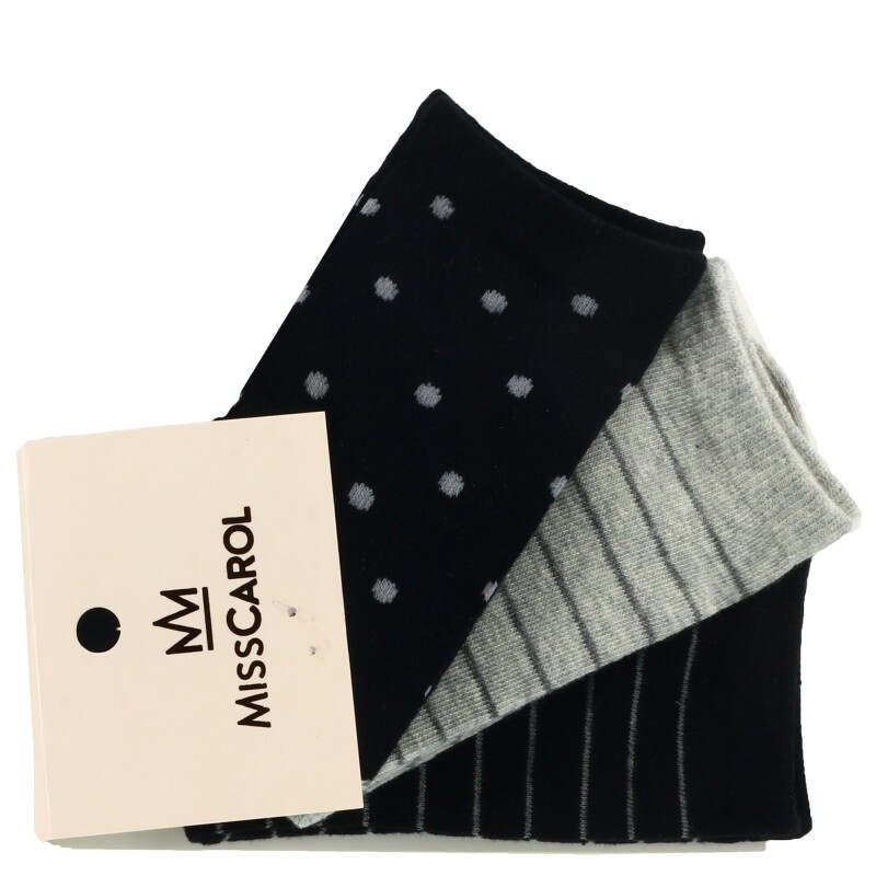 Medias de Mujer Miss Carol MEDIA OFFICE PACK X3 Negro / Gris / Negro