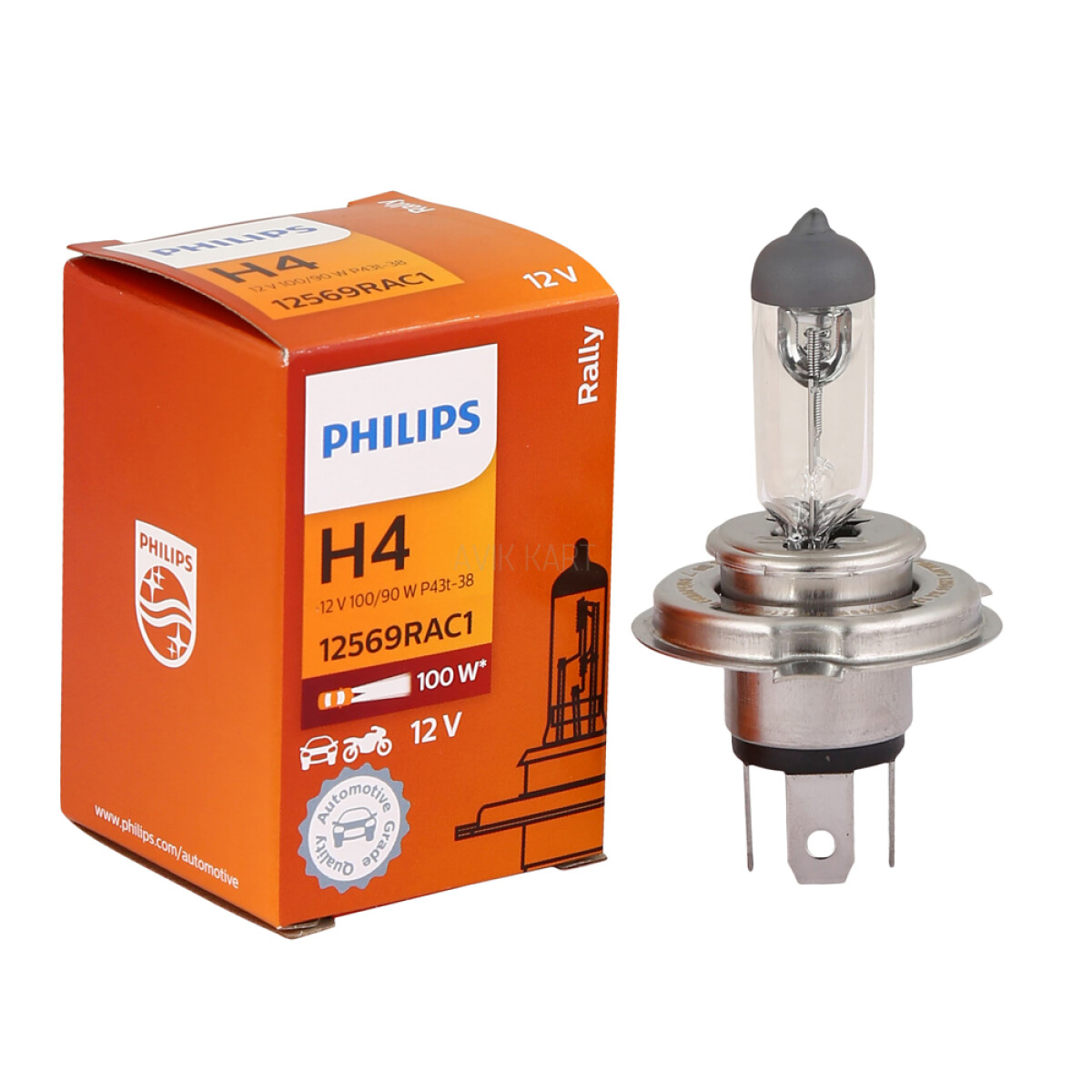LAMPARA - HALOGENA H4 P43 12V 100-90W PHILIPS 