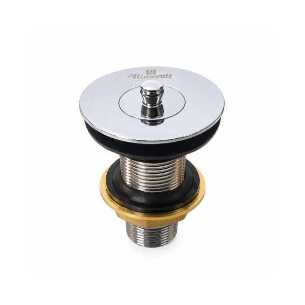 VÁLVULA PARA LAVATORIO 7/8" BRONCE C/ TAPÓN CROMADO RIMONTTI Válvula Para Lavatorio 7/8" Bronce C/ Tapón Cromado Rimontti