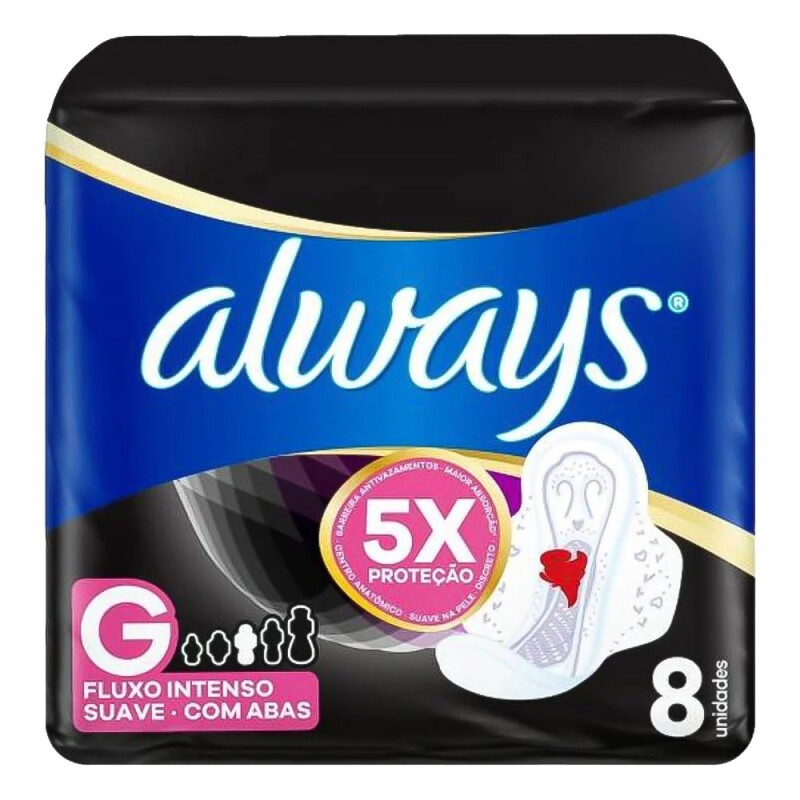 Toallitas Femeninas Always Noche Suave Talle G 8 Uds. Toallitas Femeninas Always Noche Suave Talle G 8 Uds.