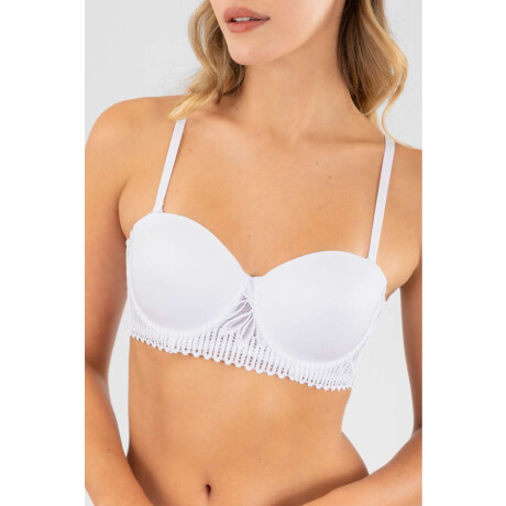 Soutien strapless preformado b&c granate Blanco