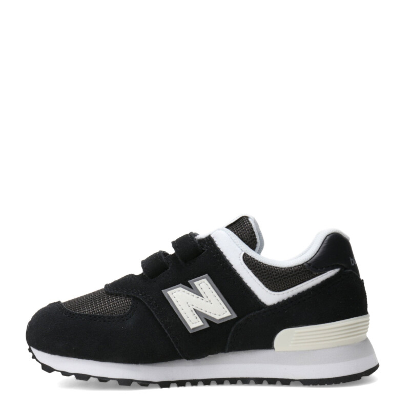 Championes de Niños New Balance P574 Velcro Negro - Blanco