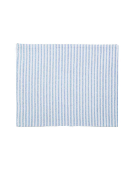 INDIVIDUAL ALGODÓN 35x45CM CELESTE CON LINEAS INDIVIDUAL ALGODÓN 35x45CM CELESTE CON LINEAS