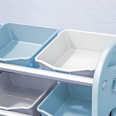Organizador Estantería 6 Cajones Juguetes P/niños Celeste