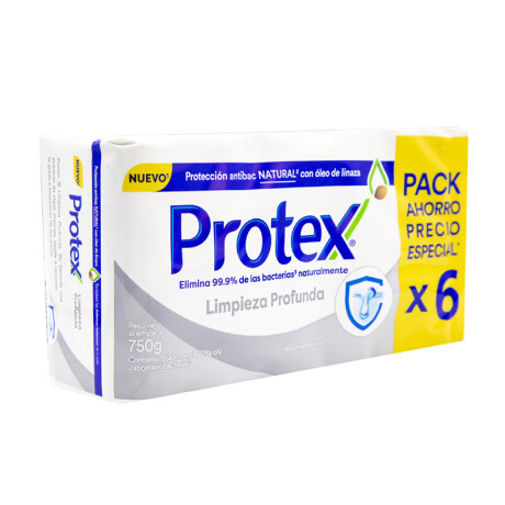 Jabon Antibacterial ASTRAL PROTEX Limpieza Profunda 125g Pack x6 Jabon Antibacterial ASTRAL PROTEX Limpieza Profunda 125g Pack x6