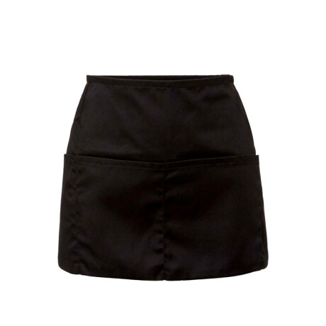 Delantal Corto 3 Bolsillos Negro Unisex Negro
