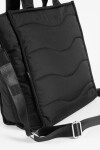 Shopper pespunte puffy negro