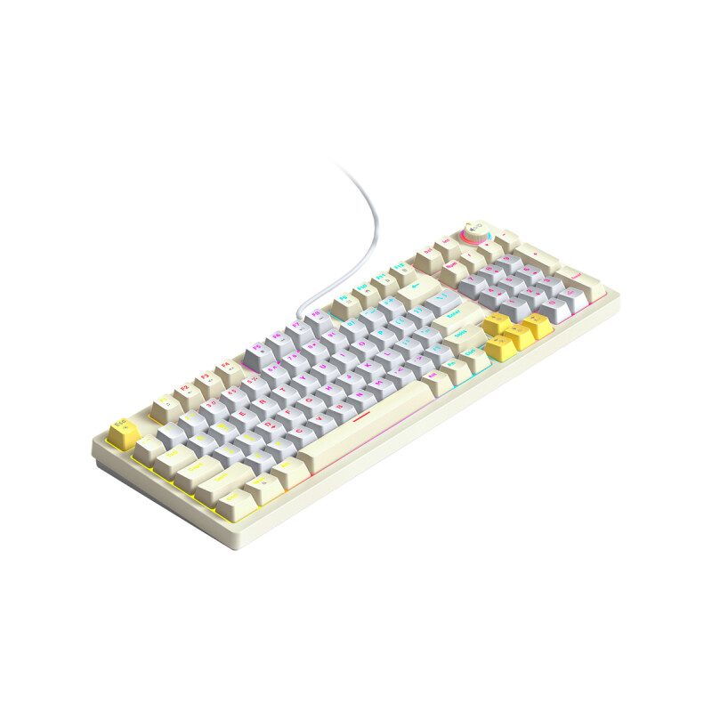 Teclado mecánico T50 con RGB 97 teclas color gris Teclado Mecánico T50 Con Rgb 97 Teclas Color Gris