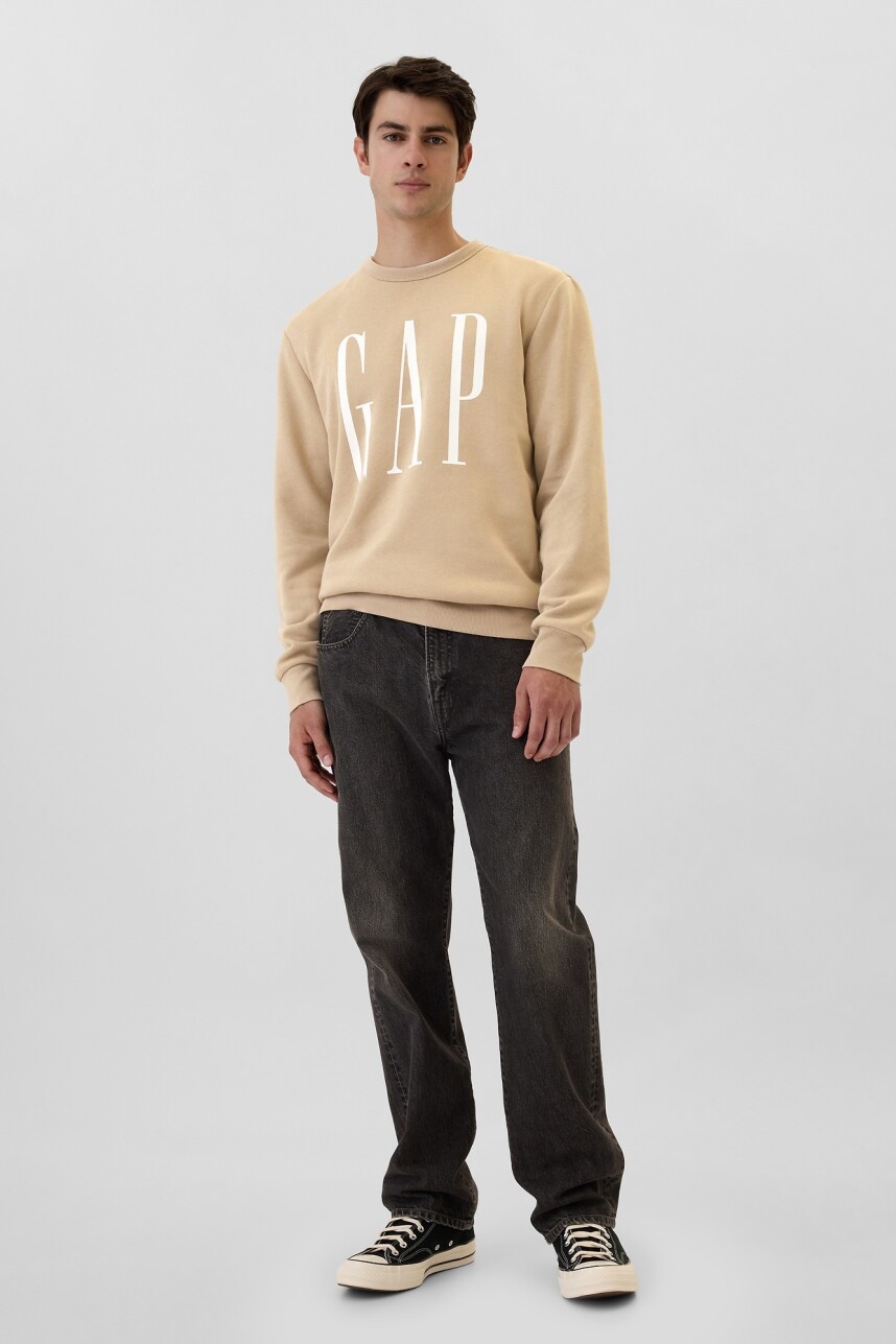 Buzo Deportivo Logo Gap Hombre Khaki