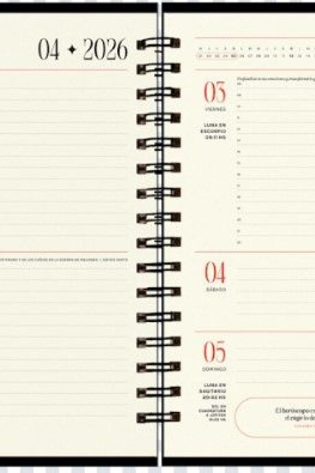 AGENDA MONOBLOCK BRUJA MODERNA A5 2DXH - ANILLADA 2026 - NOCHE AGENDA MONOBLOCK BRUJA MODERNA A5 2DXH - ANILLADA 2026 - NOCHE