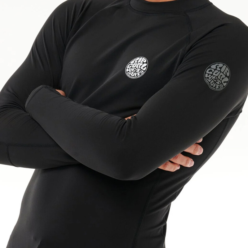 Lycra Rip Curl Icons Upf Brushed - Negro Lycra Rip Curl Icons Upf Brushed - Negro