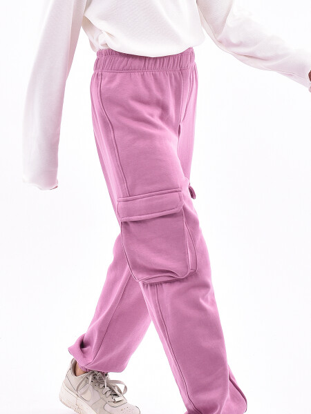 PANTALON CARGO BELISA ROSA OSCURO