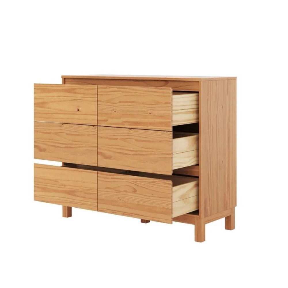 Cómoda 6 Cajones - Madera Maciza - Square Cómoda 6 Cajones - Madera Maciza - Square