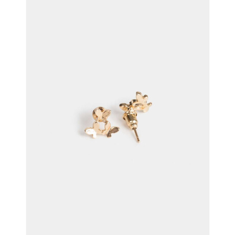 Aros Pasantes Mariposas Dorado