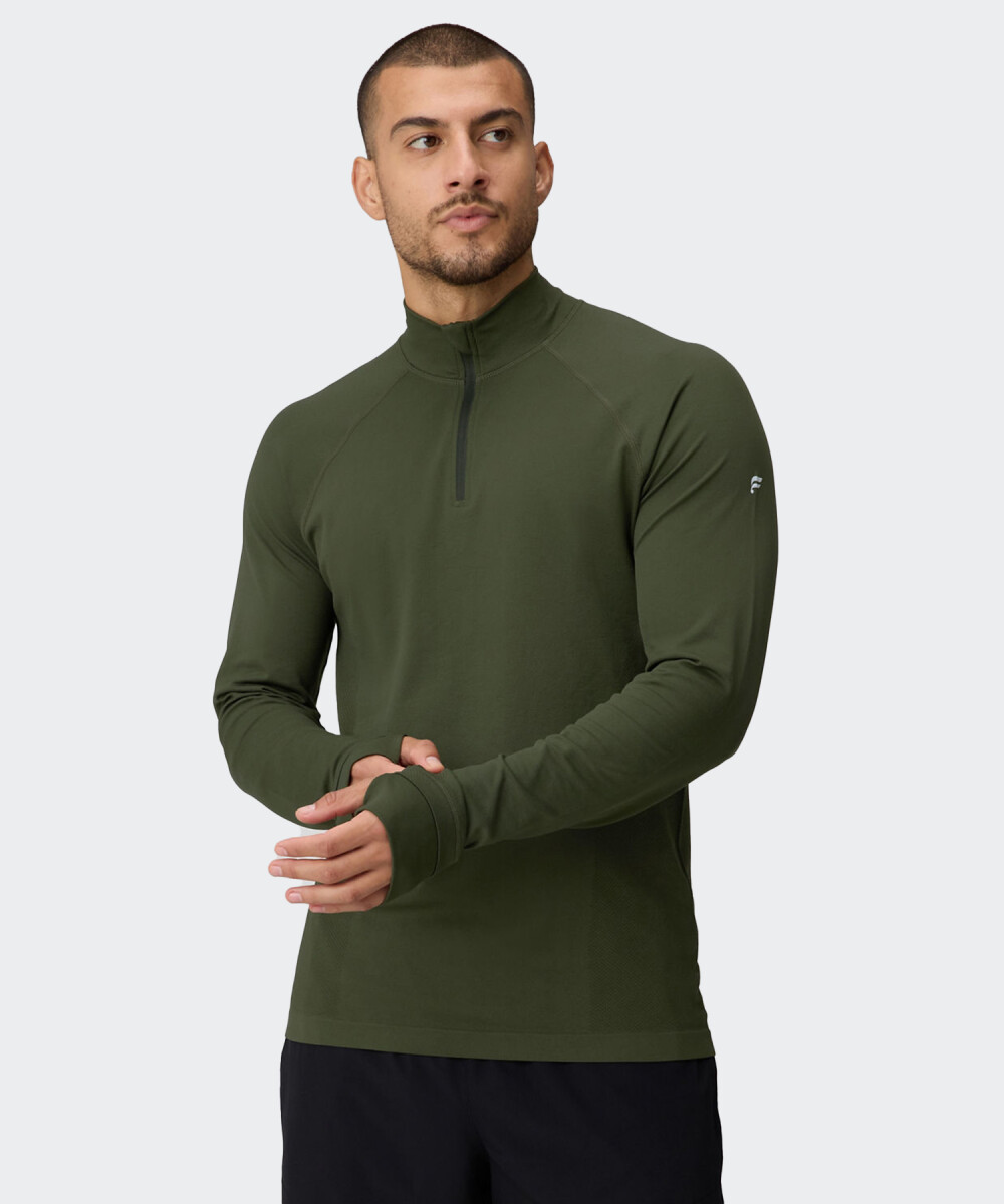 Remera Fabeltics Manga Larga The Training Day - Verde 