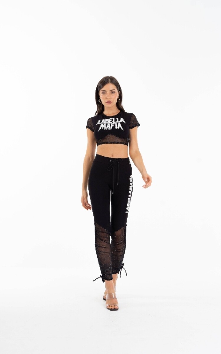 CONJUNTO CROPPED + LEGGING NEGRO FUTURA 