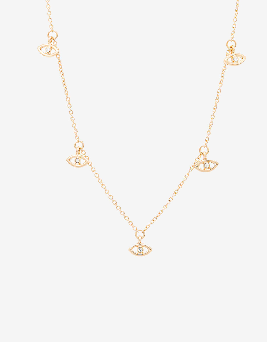 Collar Corto Ojos En Strass 