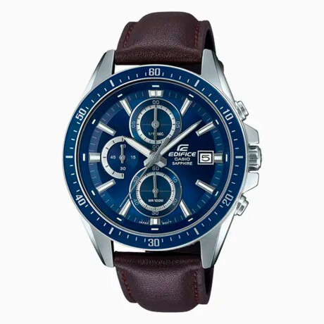 Reloj Edifice Efrs565L-2Avudf En Cuero Marron 0