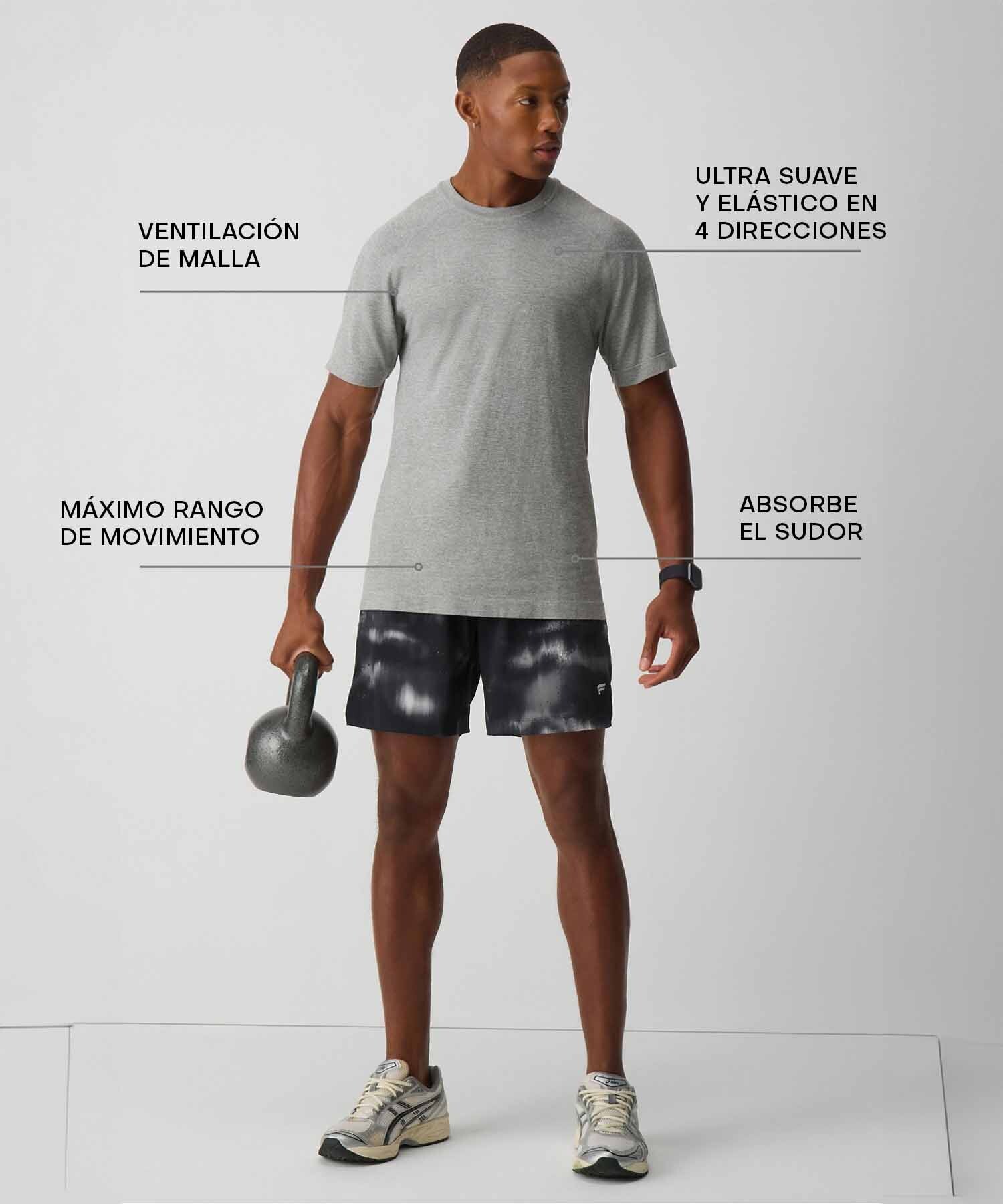 Polo Manga Corta Fit The Training Day Tee Hombre Mid Grey Htr