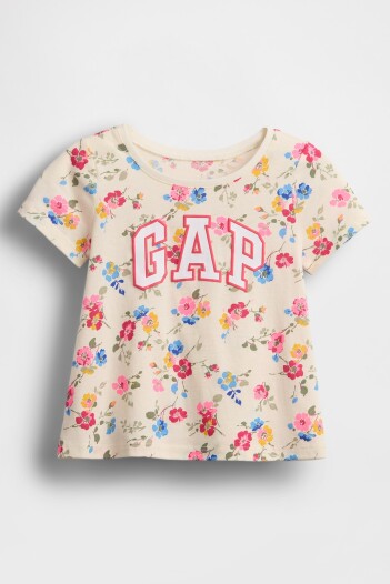 Remera Logo Gap Toddler Niña New Off White