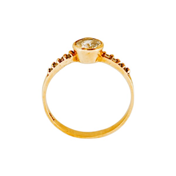 Anillo-Oro bajo-Piedra circonia-AN8030 conpiedra
