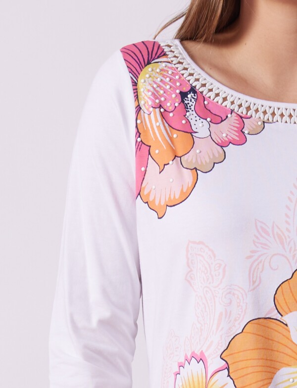 Blusa Flores BLANCO/MULTI