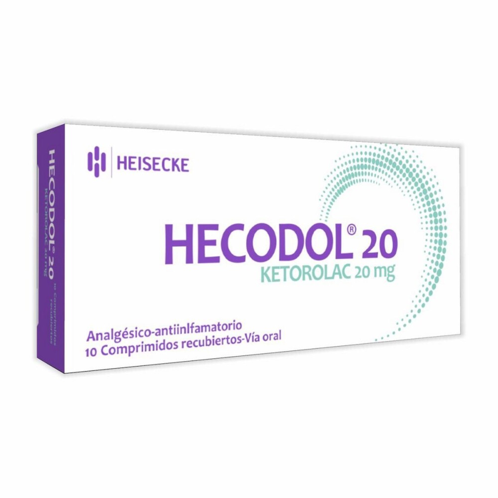 HECODOL 20 MG. CJ X 10 COMP. única