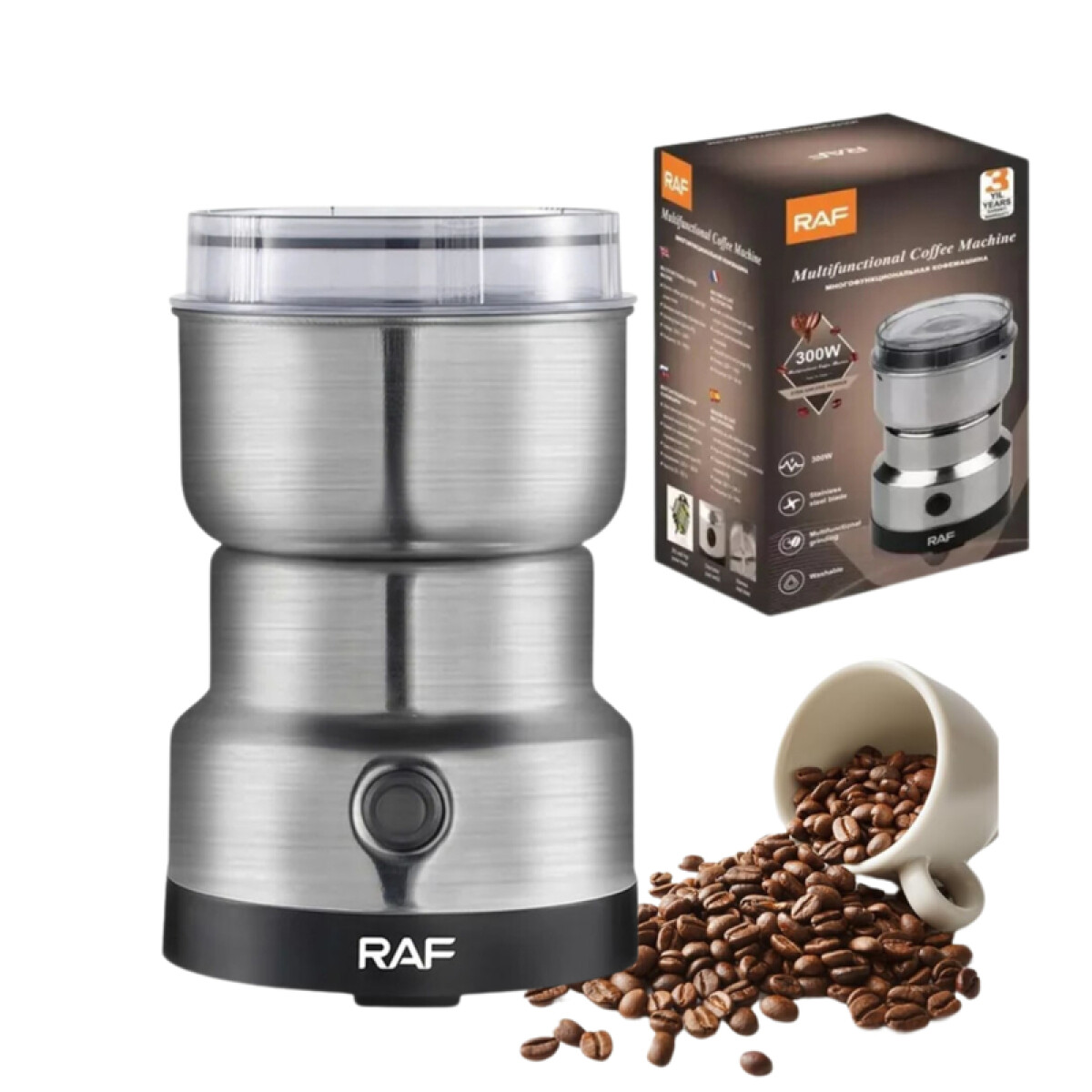 Molinillo de Café y Otros Granos 300w Hoja de Acero Inox Capacidad 85g 