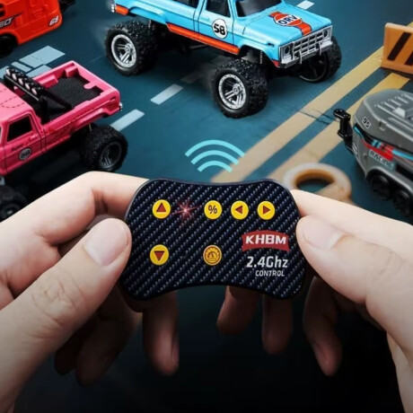 Mini camioneta monster con trailer a control remoto Sc
