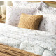 Juego de cama 2 PLAZA Karsten 100 % algodón de 160 hilos (4 piezas) NATALIE