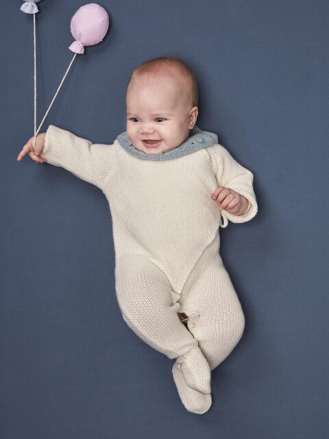 Pelele De Punte De Arroz Blanco Roto