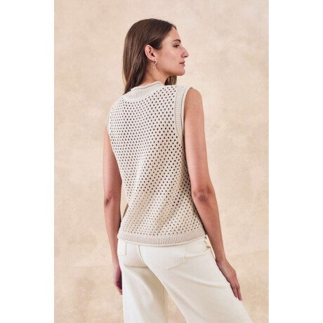 Top Calados Lurex Beige Melange