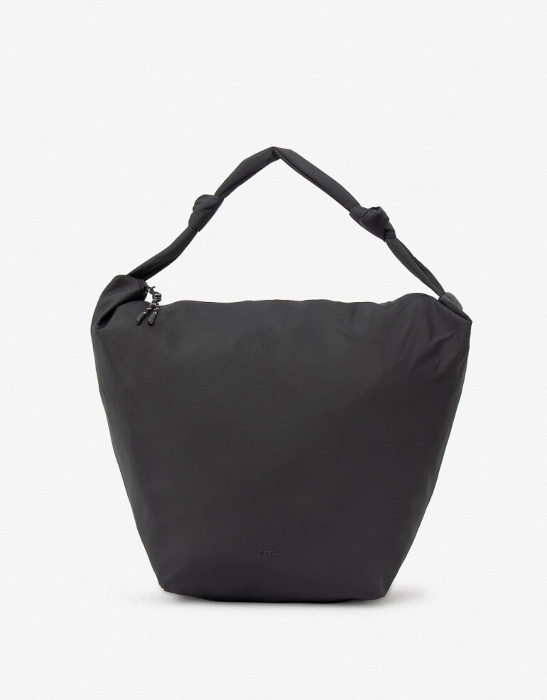 Saca Nylon Cartera Saca En Material Reciclado - Negro