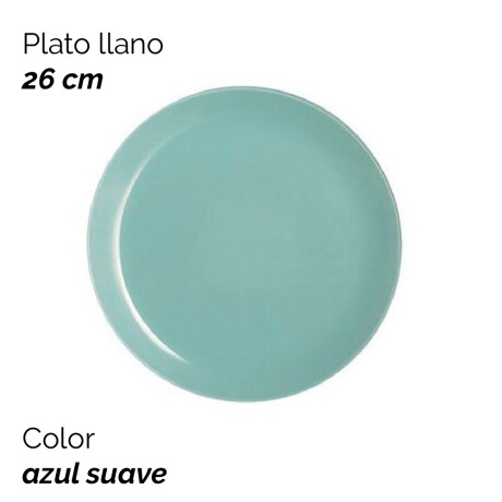 Plato Llano 26cm Azul Suave Ref. L1122 Arty Luminarc Unica