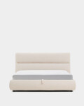 Cama desenfundable con canapé abatible Dafra de chenilla beige para colchón de 180 x 200 cm FSC 100% Cama desenfundable con canapé abatible Dafra de chenilla beige para colchón de 180 x 200 cm FSC 100%