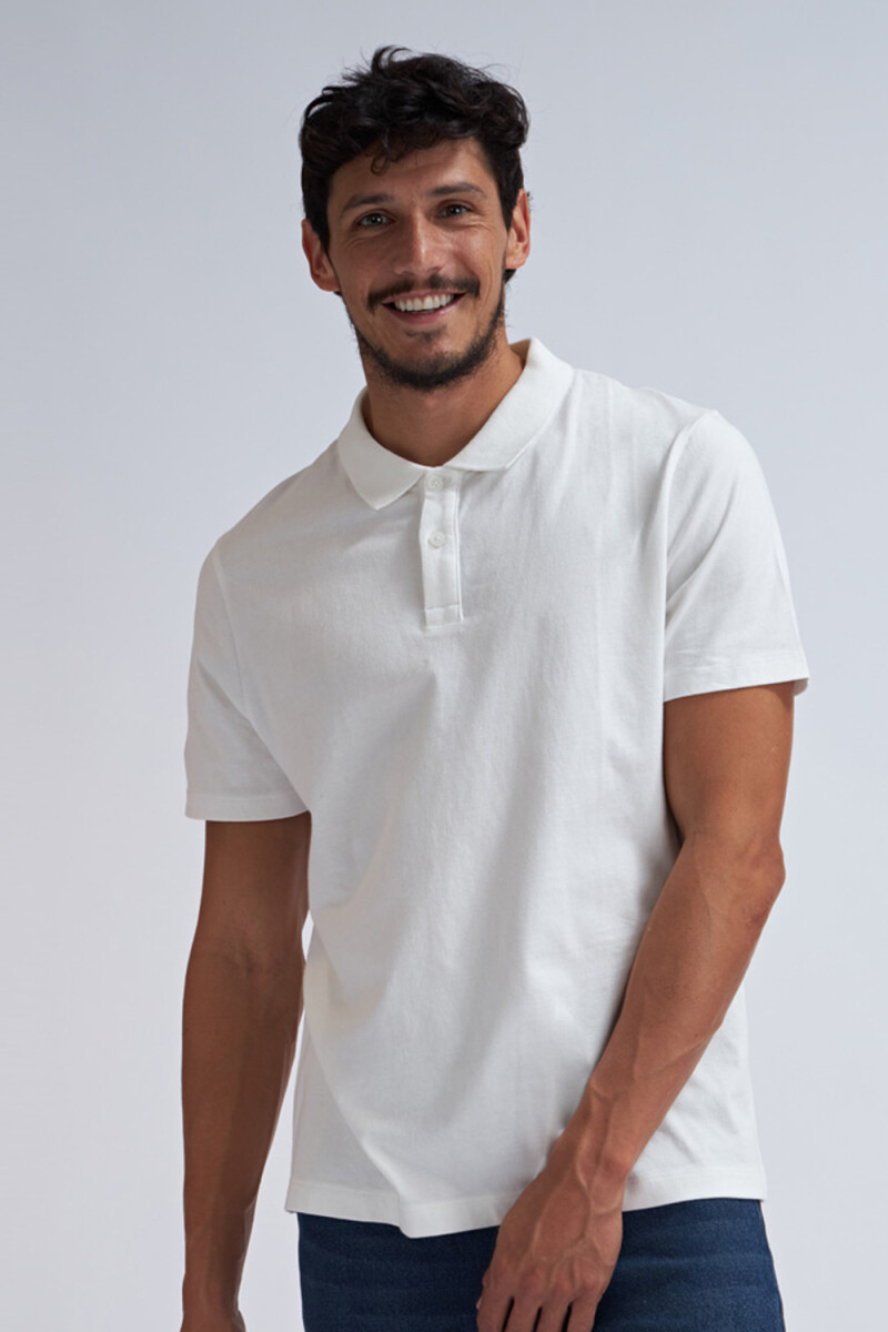 Camiseta manga corta polo Blanco