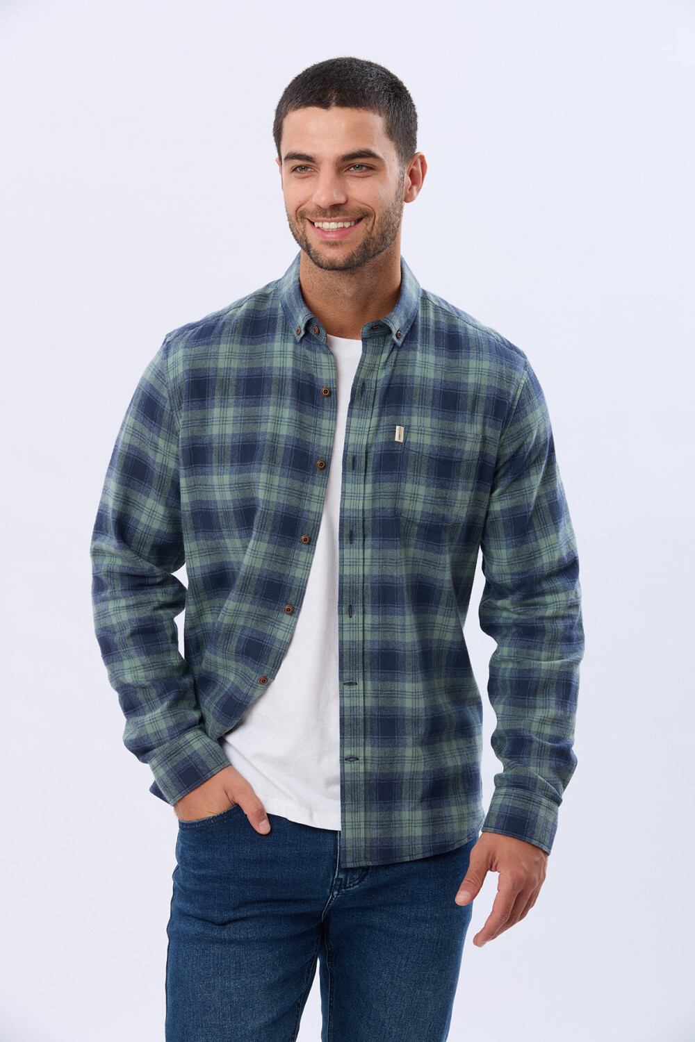 CAMISA DE VIYELA Piedra