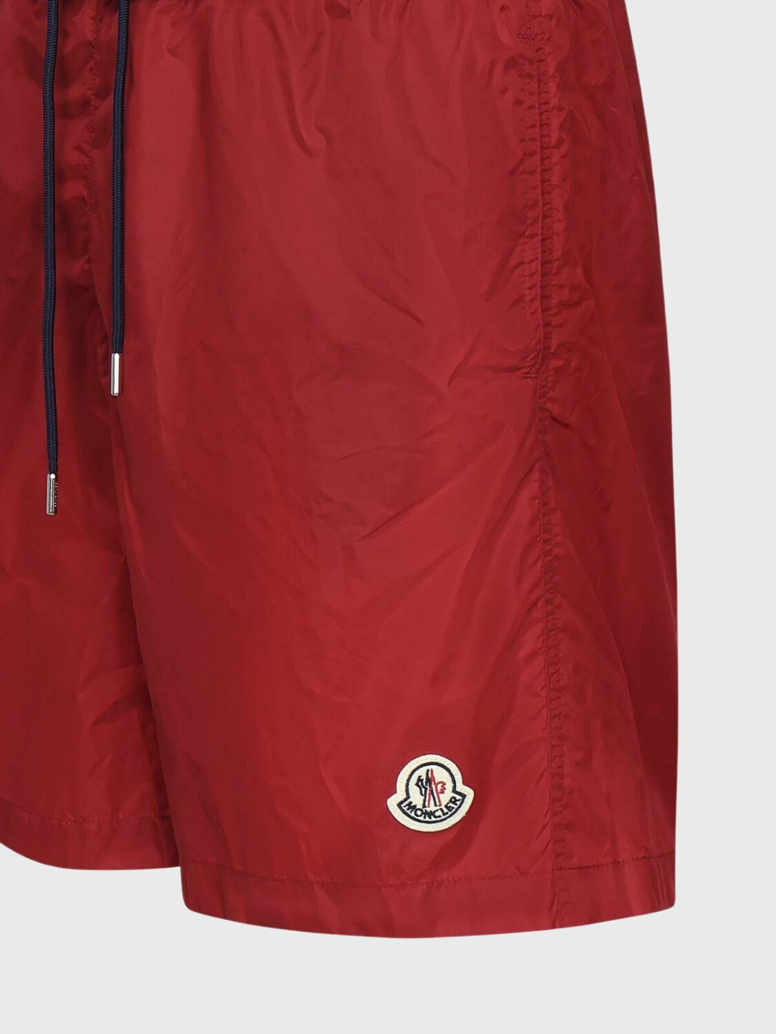 Moncler - Logo Patch Shorts de Baño Gris