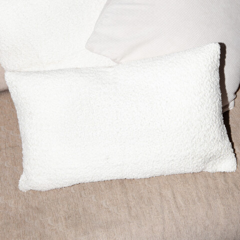 Funda de almohadón Sherpa 30x50cm blanco