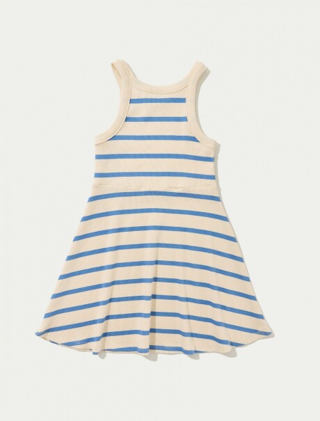 VESTIDO INFANTIL CON ESTAMPADO BEIGE