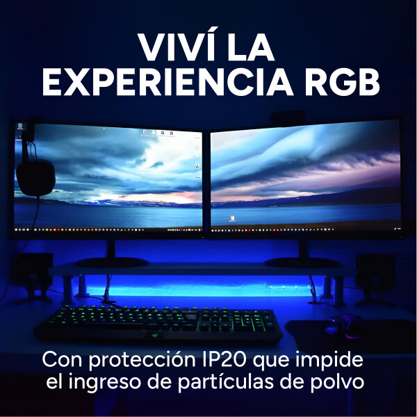 Cinta Tira Luces Led Rgb 3 Metros Ambilight Monitor Tv Y + Cinta Tira Luces Led Rgb 3 Metros Ambilight Monitor Tv Y +