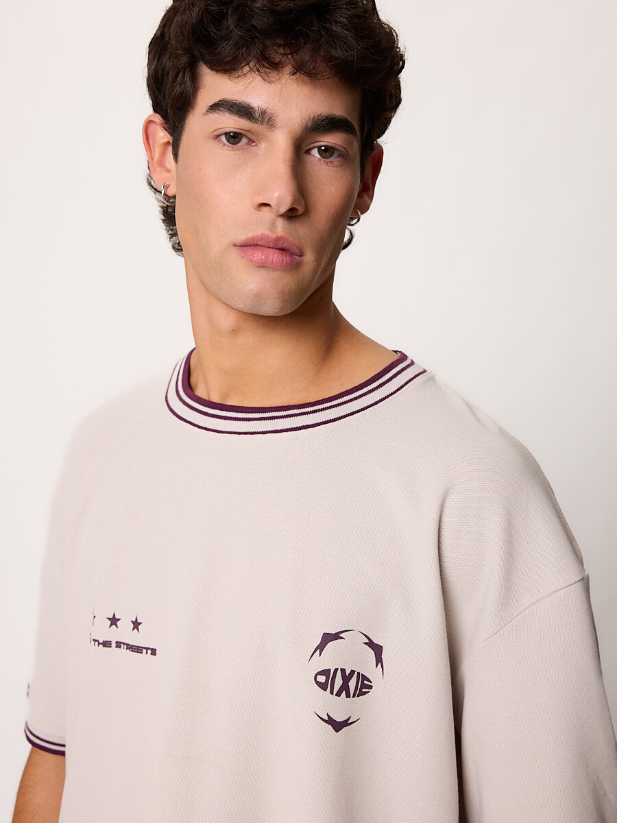 T-SHIRT M/C DELUS DIXIE Gris Claro