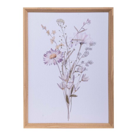CUADRO LIENZO-Y-MDF BLANCO FLOWERS II